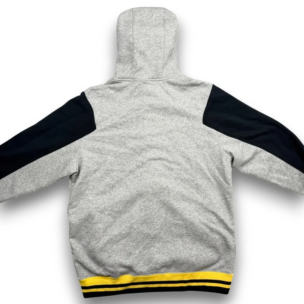 Jordan Snap Up Hoodie Mens XLT Gray‎ Black Yellow Colorblock Jumpman Logo
